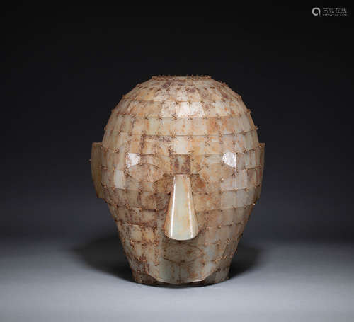 Hetian Jade mask of Tang Dynasty of China