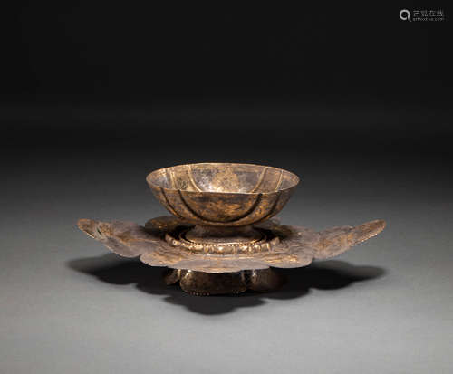 Silver plated tea cup of Tang Dynasty in China