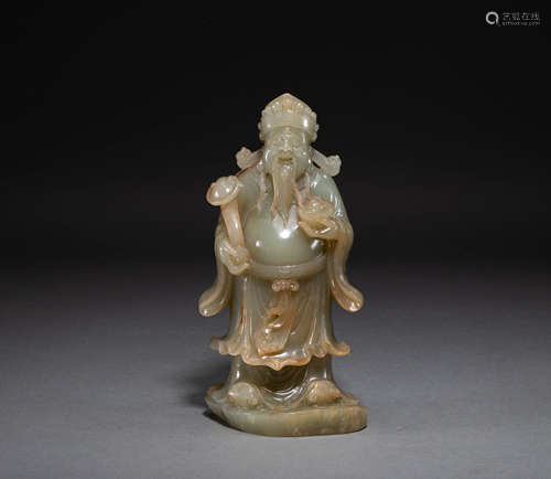 Hetian Jade god of wealth in qing Dynasty