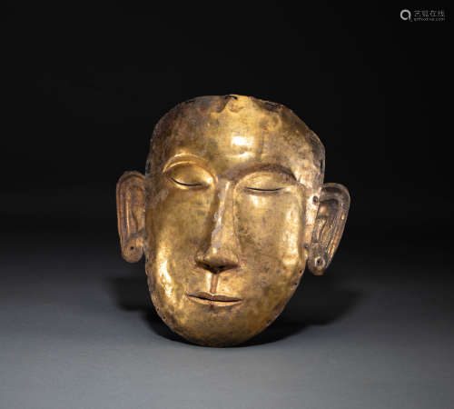 Chinese Gilded mask of tang Dynasty