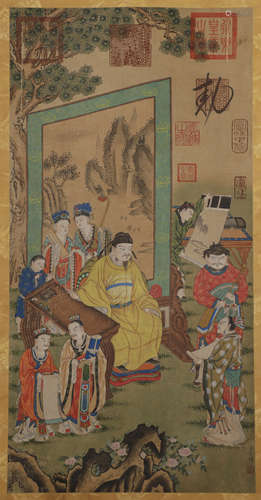 Vertical scroll of Li Gonglin's story in Song Dynasty