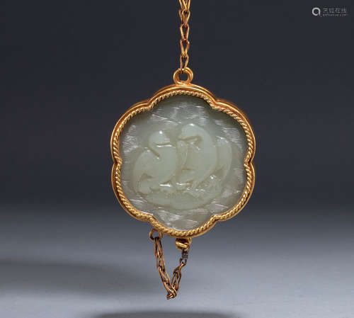 Hetian jade sachet of Liao Dynasty, China