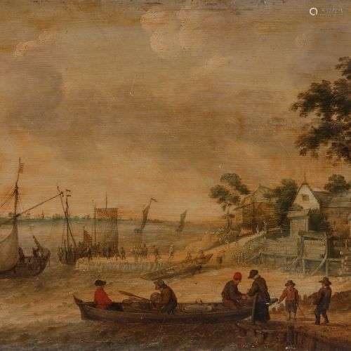 Abraham WILLAERTS (Utrecht 1603 - 1669)L’embarquement de mar...