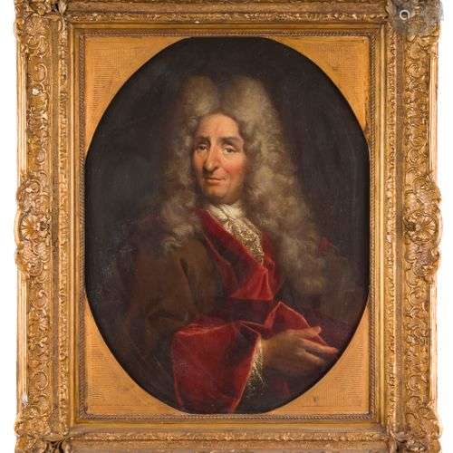 Attribué à Jean RESTOUT (1663 - 1702)Portrait d’homme au man...