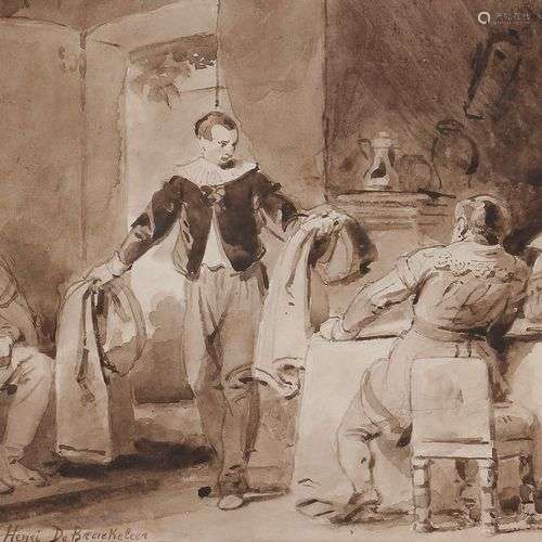 Attribué à Henri DE BRAEKELEER (1840-1888)Scène de la Renais...
