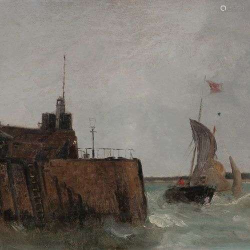 Gaston ROULLET (Ars-en-Ré 1847 - Paris 1925)MarinePanneauSig...