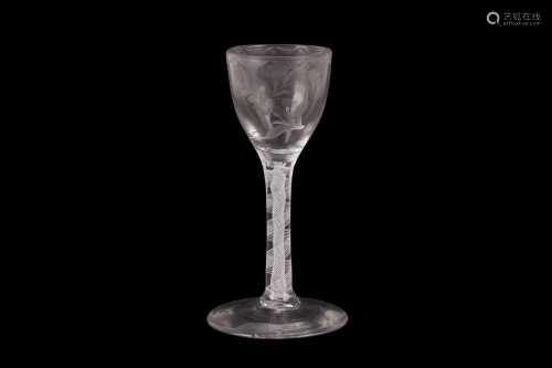 A GEORGE III DRINKING GLASS