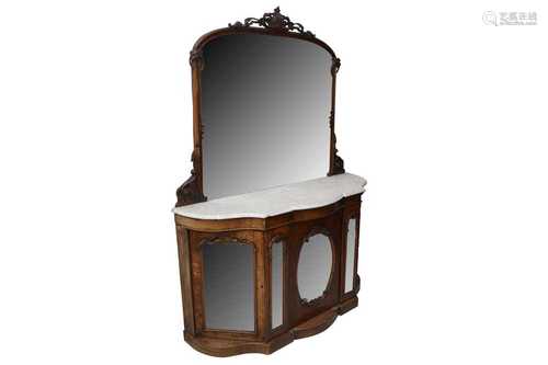 A VICTORIAN WALNUT CHIFFONIER