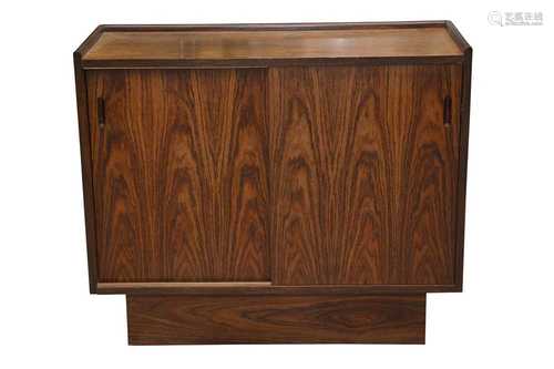 A ROSEWOOD SIDE CABINET, PROBABLY DANISH, CIRCA 1960S