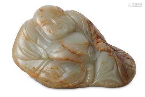 A CHINESE PALE CELADON JADE CARVING OF BUDAI HESHANG