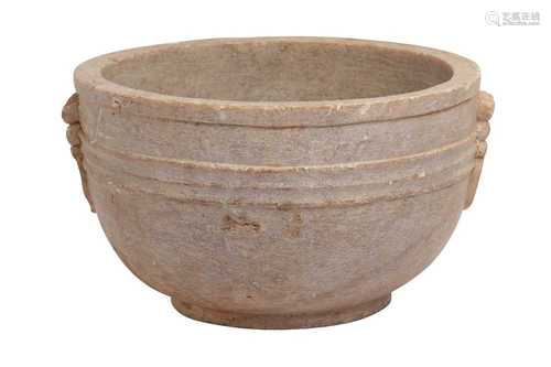 AN ALABASTER BOWL, IN THE INDIAN TASTE