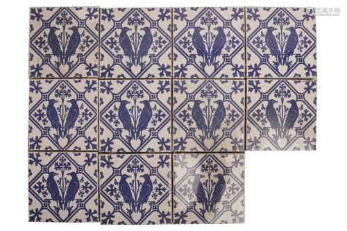 A.W.N. PUGIN FOR MINTON, A SET OF ELEVEN TILES, DESIGNED 186...