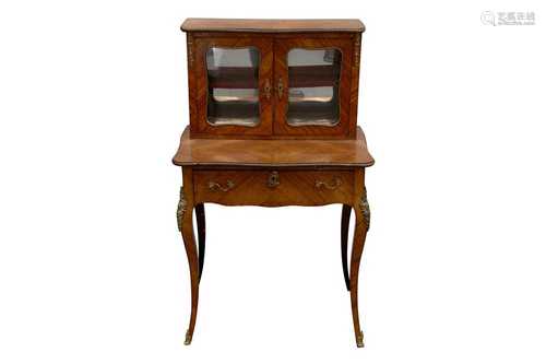 A LATE 19TH CENTURY FRENCH KINGWOOD BONHEUR DU JOUR