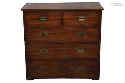 A CAMPHOR WOOD CAMPAIGN CHEST, 19TH CENTURY