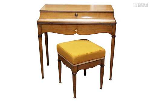 A CONTINENTAL WALNUT DRESSING TABLE