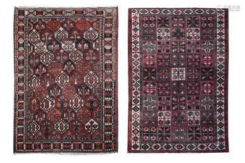 TWO BAKHTIARI CARPET, WEST PERSIA