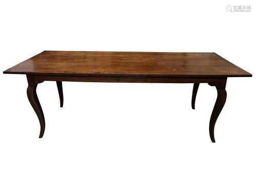 A FRENCH PROVINCIAL FRUITWOOD FARMHOUSE TABLE, 19TH CENTURY
