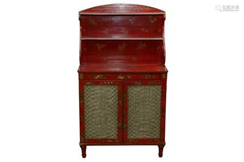 A REGENCY STYLE CHINOISERIE PINE CHIFFONIER, LATE 19TH CENTU...