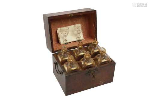 A MAHOGANY DECANTER BOX, EARLY 19TH CENTURY