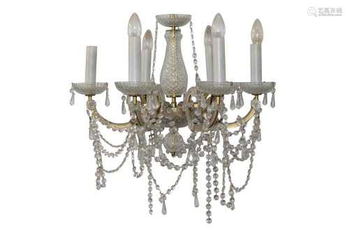 AN ITALIAN GLASS CHANDELIER, 20TH CENTURY