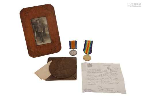 A WWI CASUALTY GROUP OF MEDALS