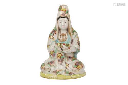 A JAPANESE PORCELAIN MODEL OF GUANYIN