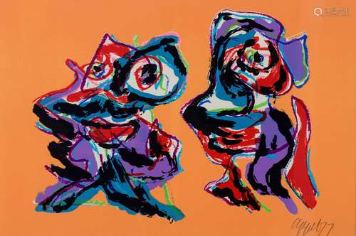 Karel Appel (1921-2006), untitled, silkscreen, 1977, 38 x 56...