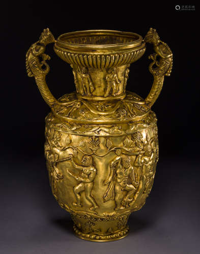 古印度克什米尔王国纯金壶