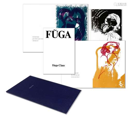 An art folder, 'Fúga' by Hugo Claus, containing 8 lithograph...