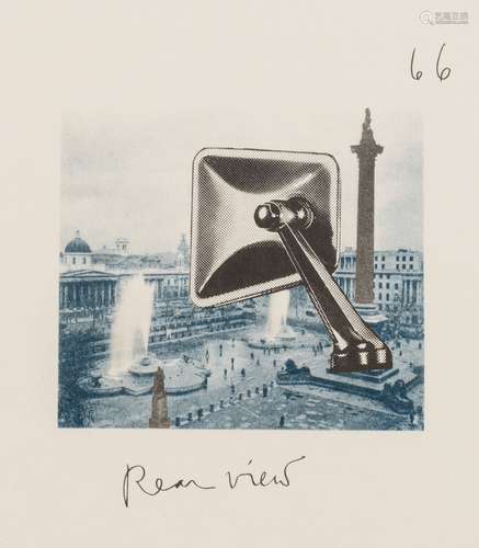 Claes Oldenburg (1929), 'Rear View Mirror', 10,3 x 14,5 cm