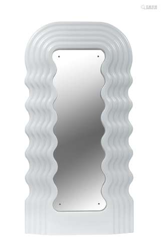 A white '70 design 'Ultrafragola' mirror, by Ettore Sottsass...