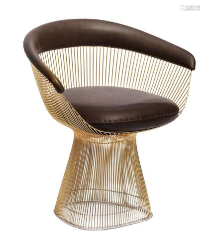 A 18ct gilt Knoll armchair, by Warren Platner for Knoll Inte...