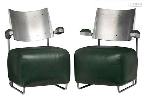 A pair of 'Oskar' chairs, designed by Korhonen for Inno, the...