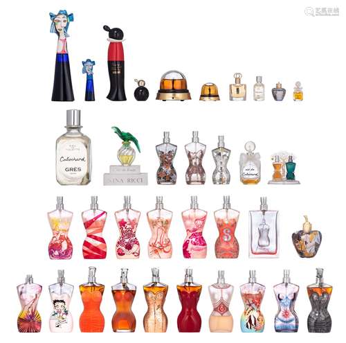 A various collection perfume bottles