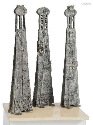 A group of three modern sculptures by the Belgian design com...