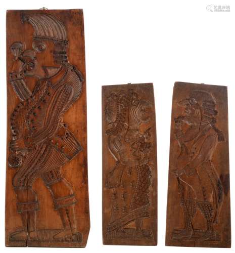 An imposing 18thC, or later, wooden double-sided spiced-bisc...