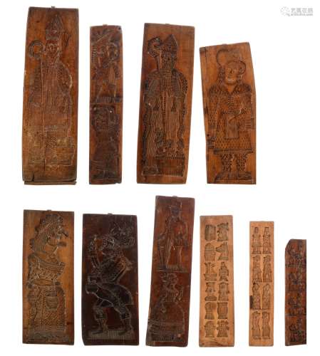 A collection of ten 18th/19th/20thC wooden double-sided spic...