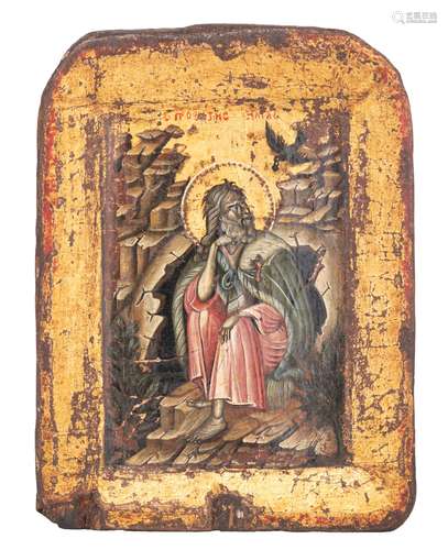 A 16thC Byzantine icon of St. John, and a matching 19thC ico...