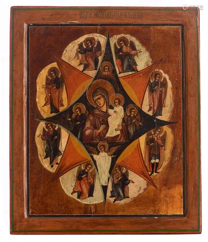 An Eastern European icon depicting the Madonna and Child, 37...