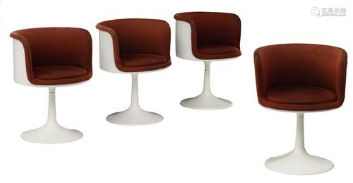 A set of four '70s design 'TopForm' chairs, H 72 - ø 55 cm