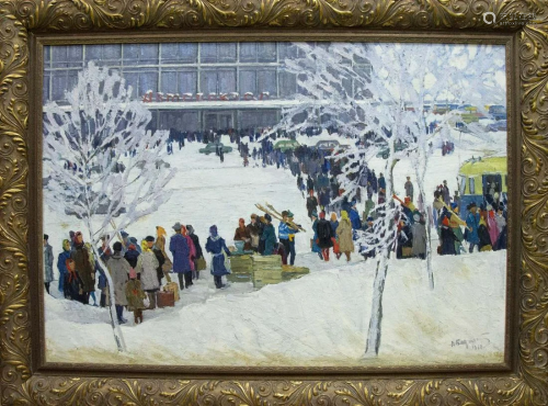 Oil painting Winter Bednoshey Daniil Panteleyevich