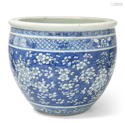 A CHINESE BLUE AND WHITE JARDINIÃˆRE, QING DYNASTY,