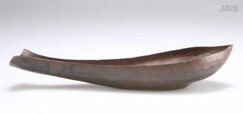 A COPPER KOSHA KUSHI, Indian, the libation spoon with