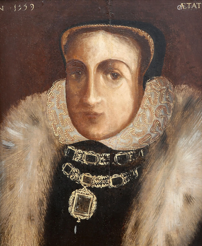 BRITISH SCHOOL, PORTRAIT OF A LADY (POSSIBLY MARY QUEEN