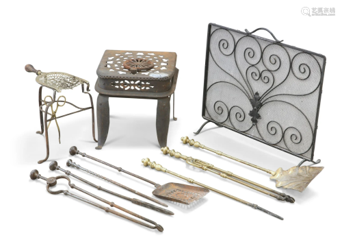 A COLLECTION OF COUNTRY HOUSE METALWORK, including
