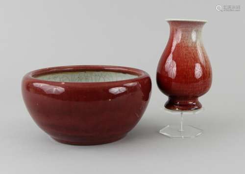 Sang-de-Boeuf - Schale und Vase