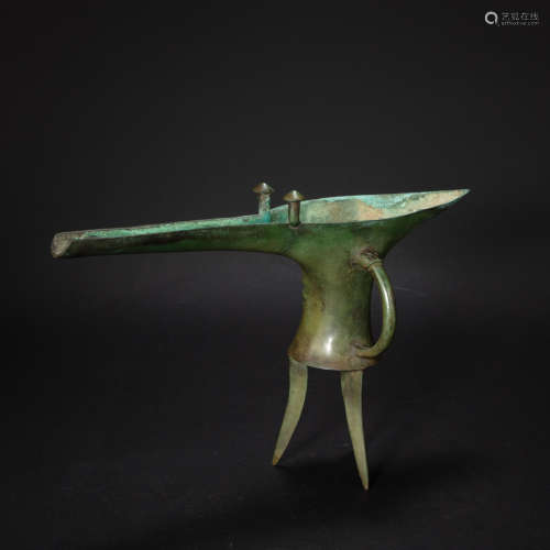 CHINESE BRONZE CUP, SHANG DYNASTY