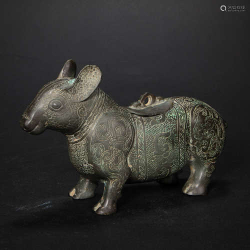 CHINESE BRONZE ZUN, WESTERN ZHOU DYNASTY