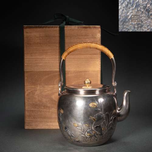 JAPANESE STERLING SILVER TEAPOT