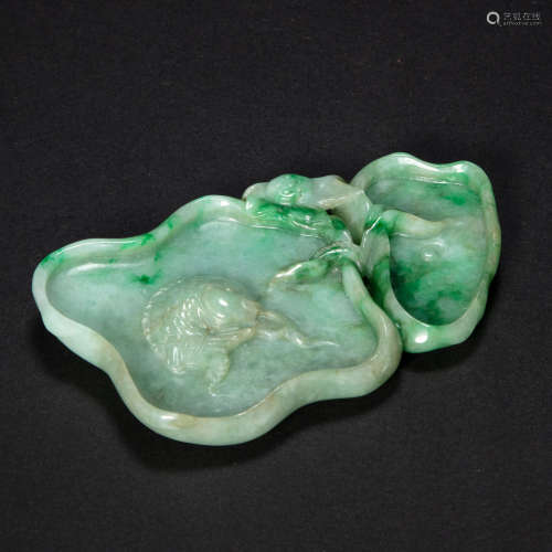 CHINESE JADE BRUSH WASHING, QING DYNASTY